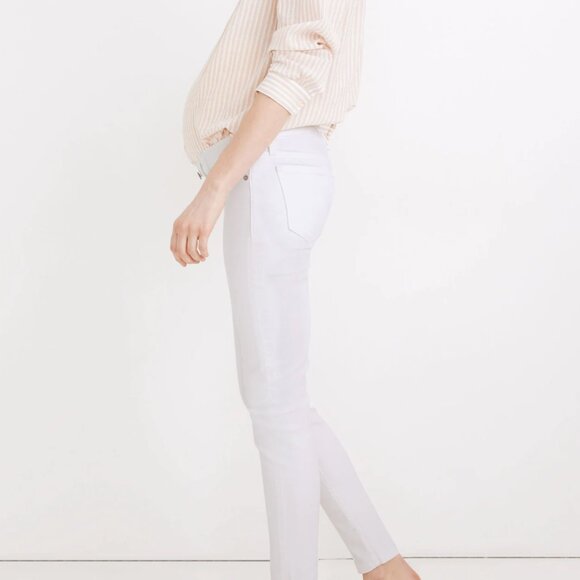 Madewell Maternity Side-Panel Skinny Jeans in Pure White - Picture 1 of 6